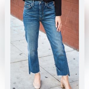 Grlfrnd Helena In Turn Blue Jeans Womens Button Fly NWT size 25
